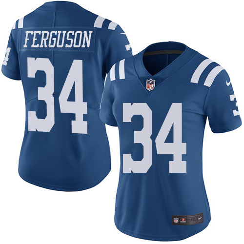 Women's Limited Josh Ferguson Nike Jersey Royal Blue - #34 Rush NFL Indianapolis Colts